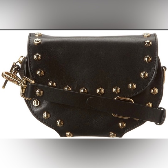 Black STUD SENSE Mini Leather Crossbody Bag - Picture 13 of 13